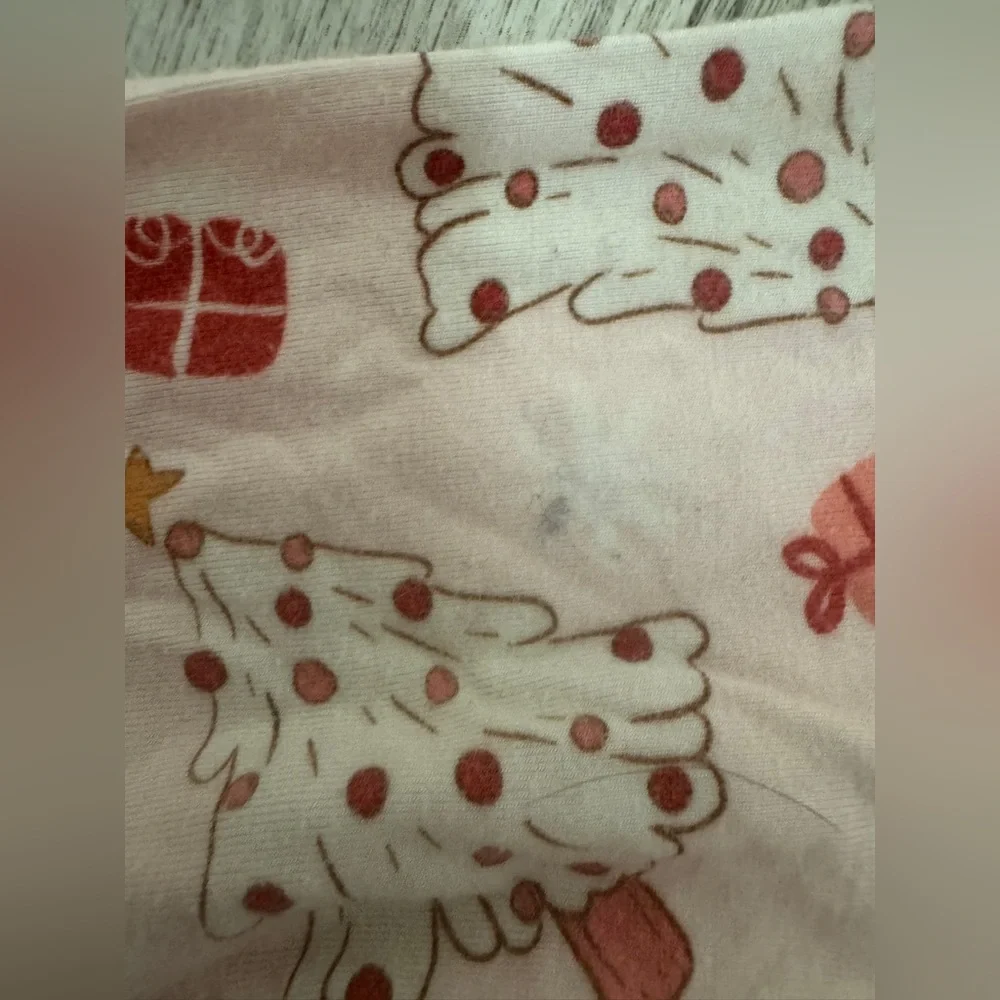 Caden Lane Pink and Red Holiday Kids One Piece Pajamas